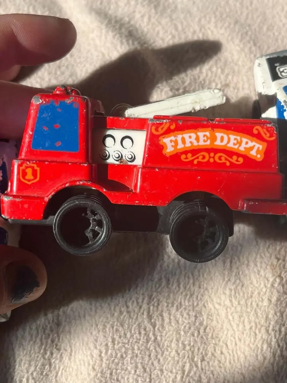 Vintage Diecast Emergency Vehicle Lot Fire Truck Police Cars Dumper Truck